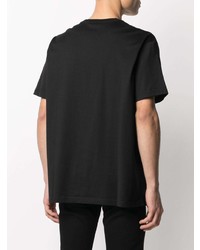 T-shirt à col rond brodé noir Givenchy