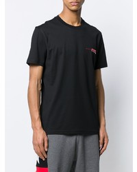 T-shirt à col rond brodé noir Givenchy