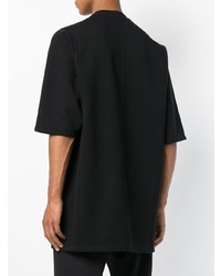 T-shirt à col rond brodé noir Rick Owens DRKSHDW