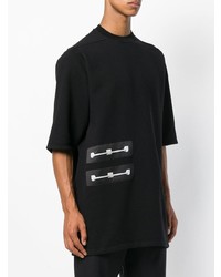 T-shirt à col rond brodé noir Rick Owens DRKSHDW