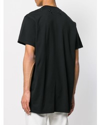 T-shirt à col rond brodé noir Givenchy