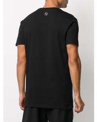 T-shirt à col rond brodé noir Philipp Plein