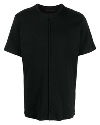 T-shirt à col rond brodé noir Helmut Lang