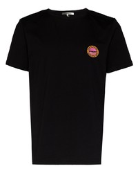 T-shirt à col rond brodé noir Isabel Marant