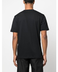 T-shirt à col rond brodé noir Norse Projects