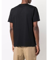 T-shirt à col rond brodé noir Paul Smith