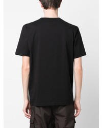 T-shirt à col rond brodé noir Woolrich