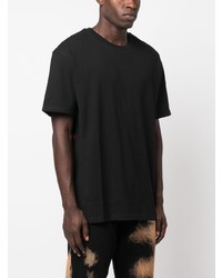 T-shirt à col rond brodé noir Ksubi
