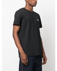 T-shirt à col rond brodé noir Balmain