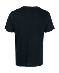 T-shirt à col rond brodé noir Peuterey