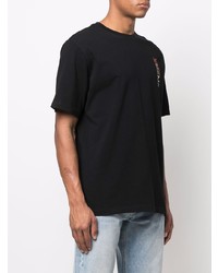 T-shirt à col rond brodé noir Kenzo