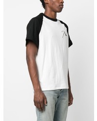 T-shirt à col rond brodé noir Rhude