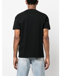 T-shirt à col rond brodé noir Off-White