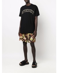 T-shirt à col rond brodé noir Givenchy