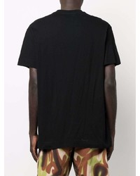 T-shirt à col rond brodé noir Givenchy