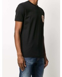 T-shirt à col rond brodé noir DSQUARED2