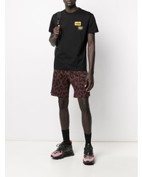 T-shirt à col rond brodé noir DSQUARED2