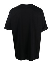 T-shirt à col rond brodé noir Raf Simons X Fred Perry