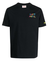 T-shirt à col rond brodé noir MC2 Saint Barth