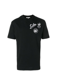 T-shirt à col rond brodé noir McQ Alexander McQueen