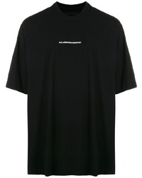T-shirt à col rond brodé noir Niløs