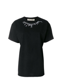 T-shirt à col rond brodé noir Ottolinger