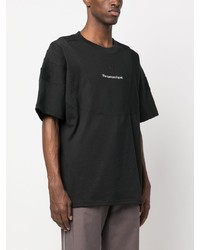 T-shirt à col rond brodé noir adidas