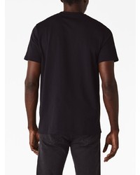 T-shirt à col rond brodé noir A.P.C.