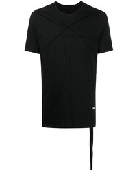 T-shirt à col rond brodé noir Rick Owens DRKSHDW