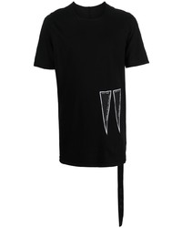 T-shirt à col rond brodé noir Rick Owens DRKSHDW