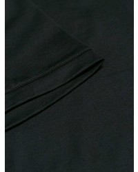 T-shirt à col rond brodé noir Fendi