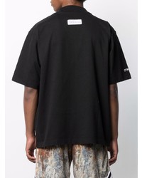 T-shirt à col rond brodé noir Heron Preston