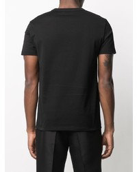 T-shirt à col rond brodé noir Alexander McQueen