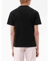 T-shirt à col rond brodé noir JW Anderson