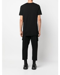 T-shirt à col rond brodé noir Rick Owens DRKSHDW