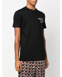 T-shirt à col rond brodé noir DSQUARED2