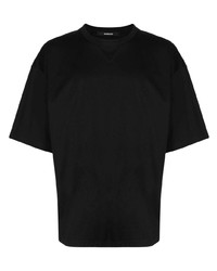 T-shirt à col rond brodé noir SONGZIO