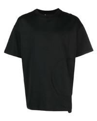 T-shirt à col rond brodé noir Styland