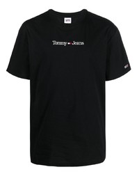 T-shirt à col rond brodé noir Tommy Jeans