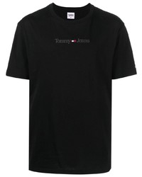 T-shirt à col rond brodé noir Tommy Jeans