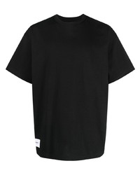 T-shirt à col rond brodé noir WTAPS