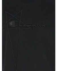 T-shirt à col rond brodé noir Rick Owens