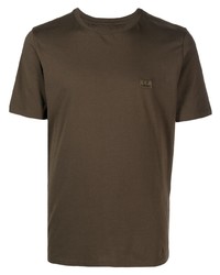 T-shirt à col rond brodé olive C.P. Company