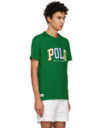 T-shirt à col rond brodé olive Polo Ralph Lauren