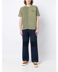 T-shirt à col rond brodé olive PS Paul Smith