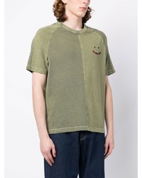 T-shirt à col rond brodé olive PS Paul Smith