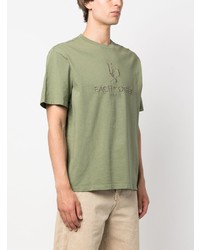 T-shirt à col rond brodé olive Each X Other