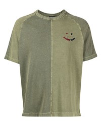 T-shirt à col rond brodé olive PS Paul Smith