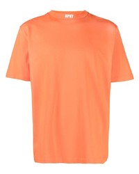 T-shirt à col rond brodé orange Heron Preston