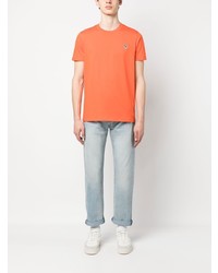 T-shirt à col rond brodé orange PS Paul Smith